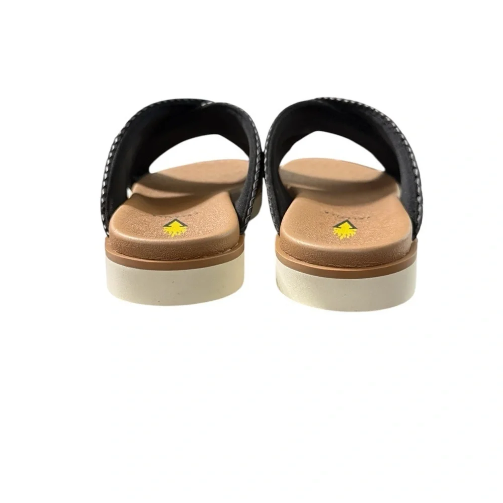 VOLATILE Black Woven Slide Sandals · Size 10